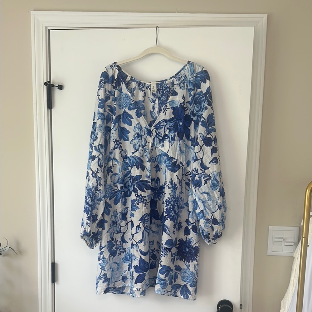 H&M Blue Floral Dress